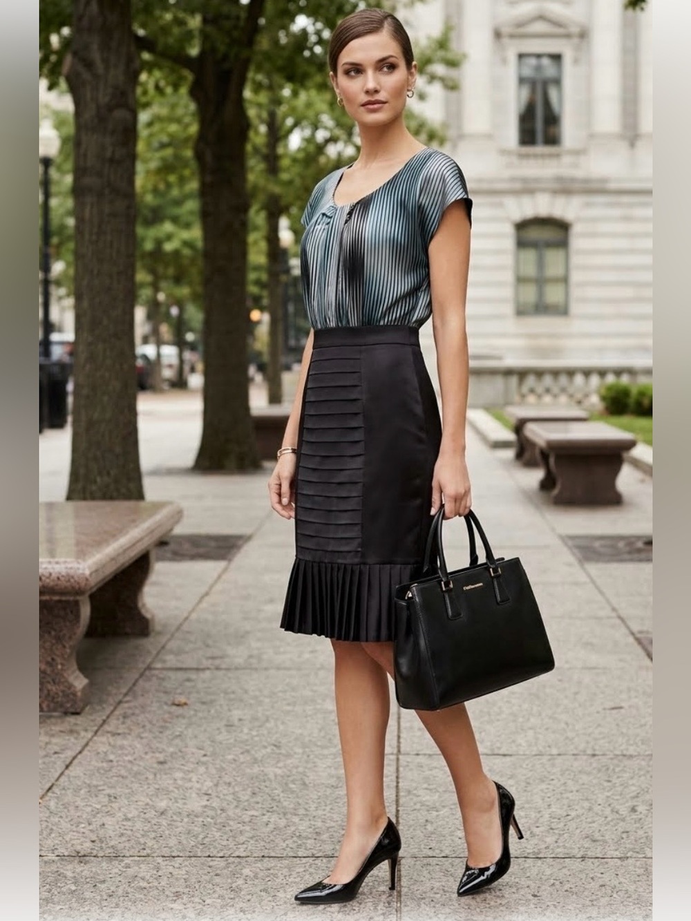 BCBGeneration Edgy Contemporary Dress Size8 Black Office-to-Party Corporate Chic